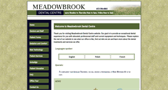 Desktop Screenshot of meadowbrookdentalcentre.com